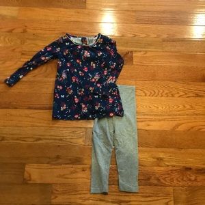 OshKosh long sleeved top / Grey leggings